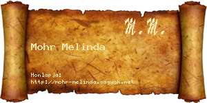 Mohr Melinda névjegykártya