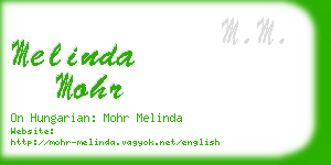melinda mohr business card